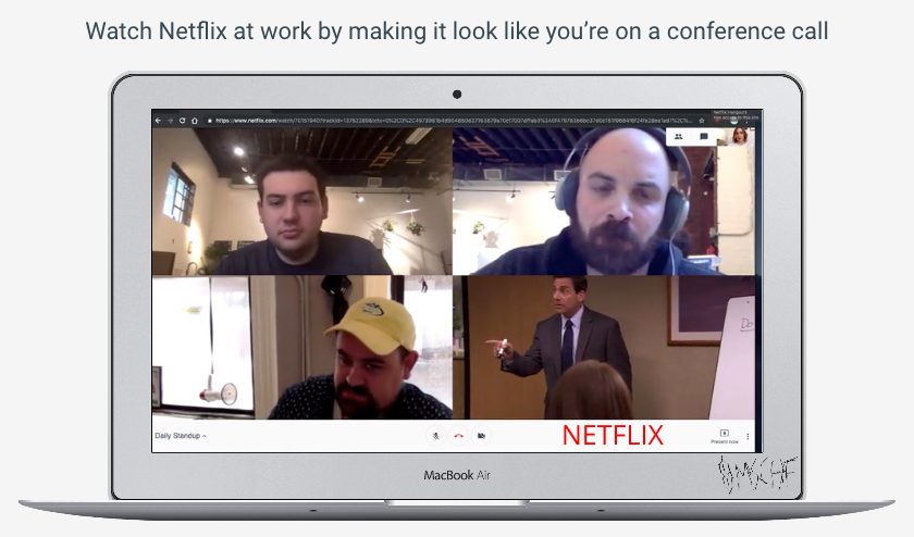 “Netflix Hangouts” Google Chrome Extension, what if it is a blackmail application?