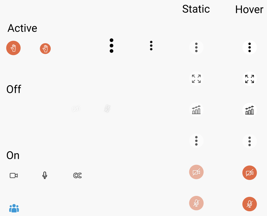 Icons states
