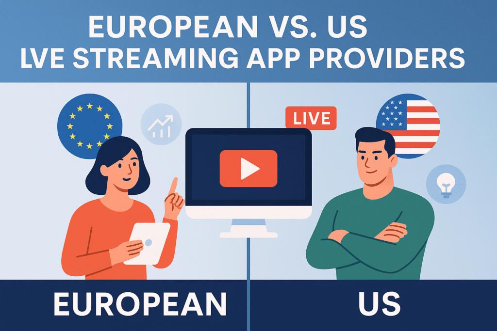 Comparing European vs US Providers for Live Streaming App Development