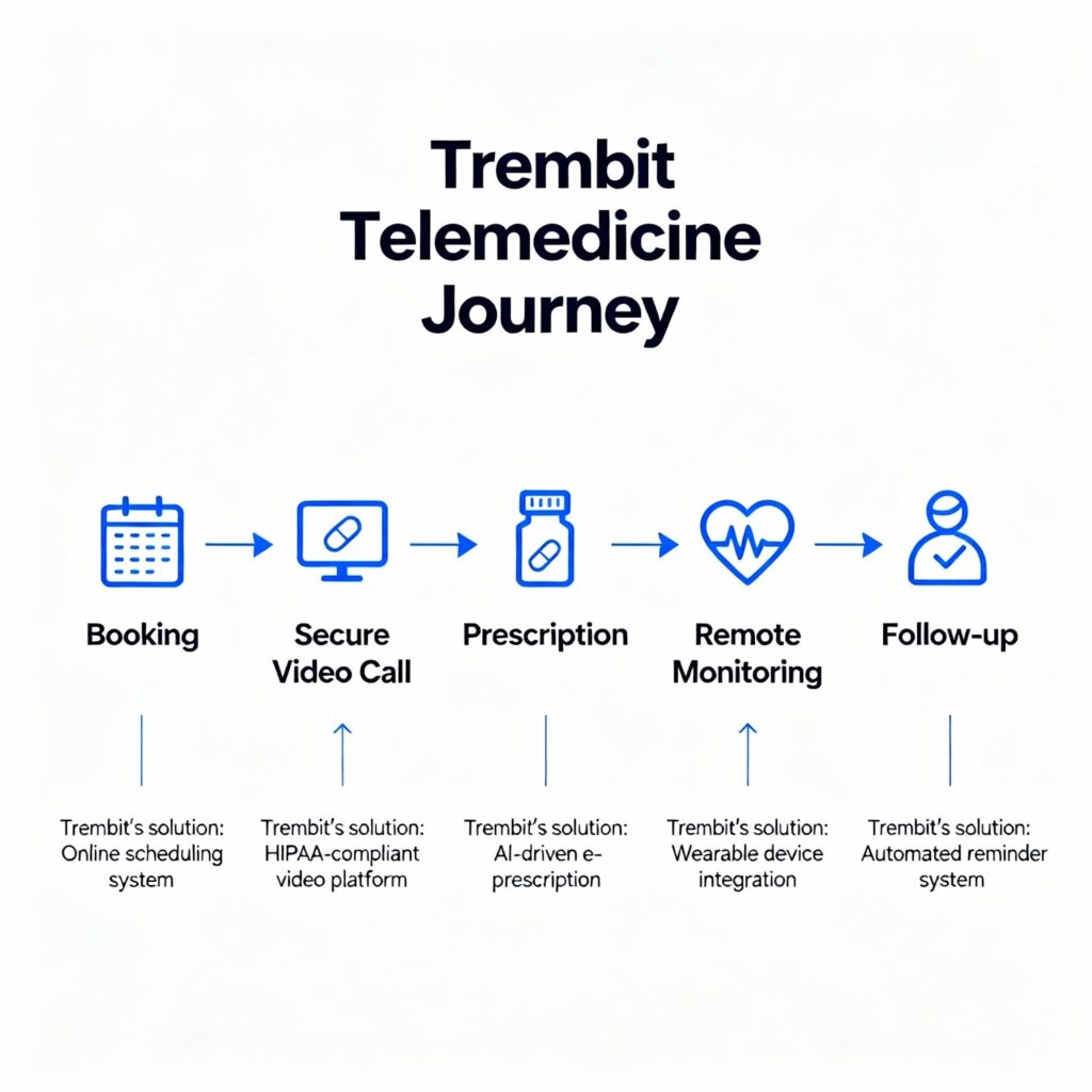 Trembit Telemedicine App Features scheme
