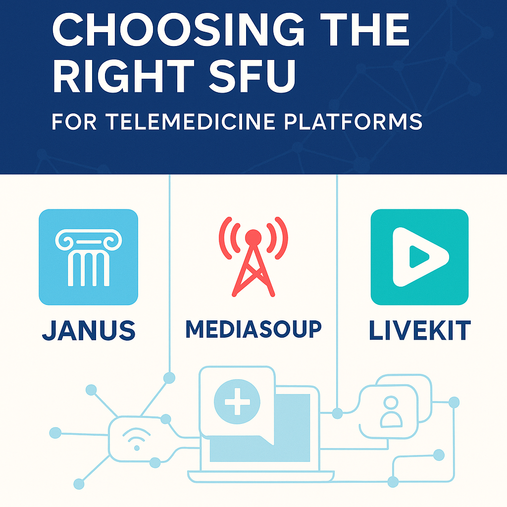 Choosing the Right SFU: Janus vs. Mediasoup vs. LiveKit for Telemedicine Platforms