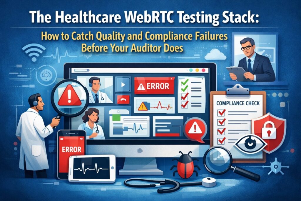 The Healthcare WebRTC Testing Stack: How to Catch Quality and Compliance Failures Before Your Auditor Does