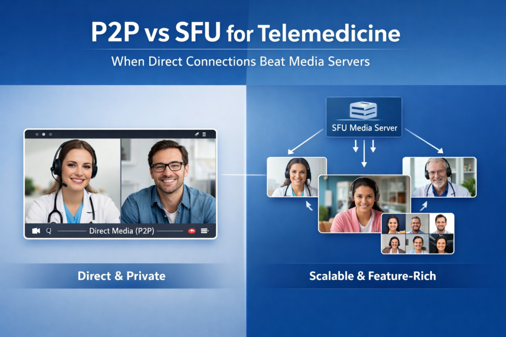 P2P vs SFU for Telemedicine: When Direct Connections Beat Media Servers
