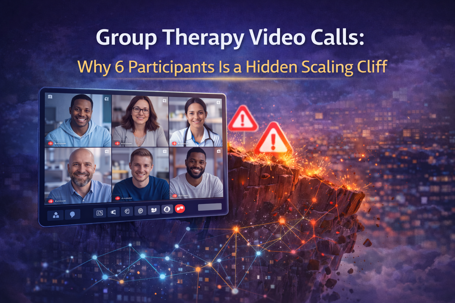 Group Therapy Video Calls: Why 6 Participants Is a Hidden Scaling Cliff