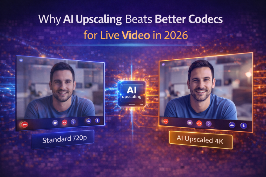 Why AI Upscaling Beats Better Codecs for Live Video in 2026