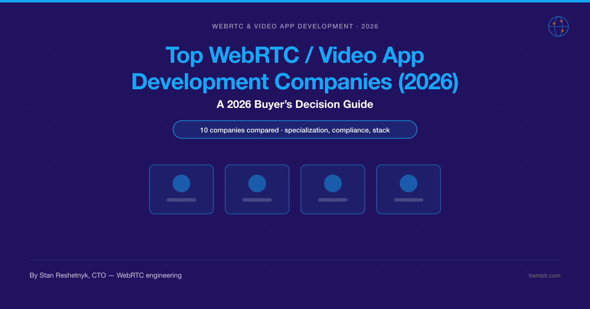 Top WebRTC / Video App Development Companies (2026)