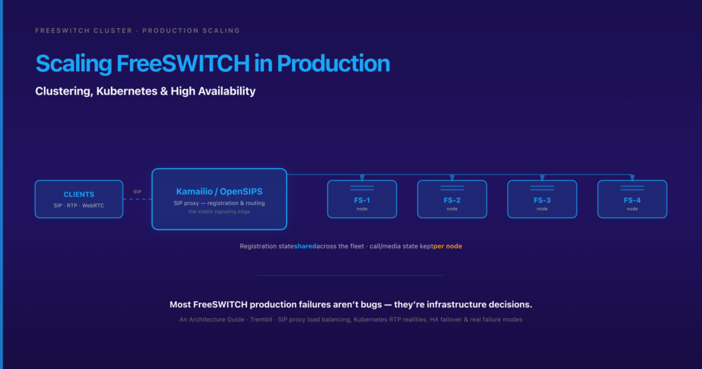 Scaling FreeSWITCH in Production: Clustering, Kubernetes & 10k Concurrent Calls