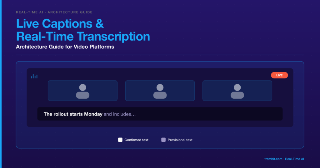 Live Captions and Real-Time Transcription Inside Your Video Platform